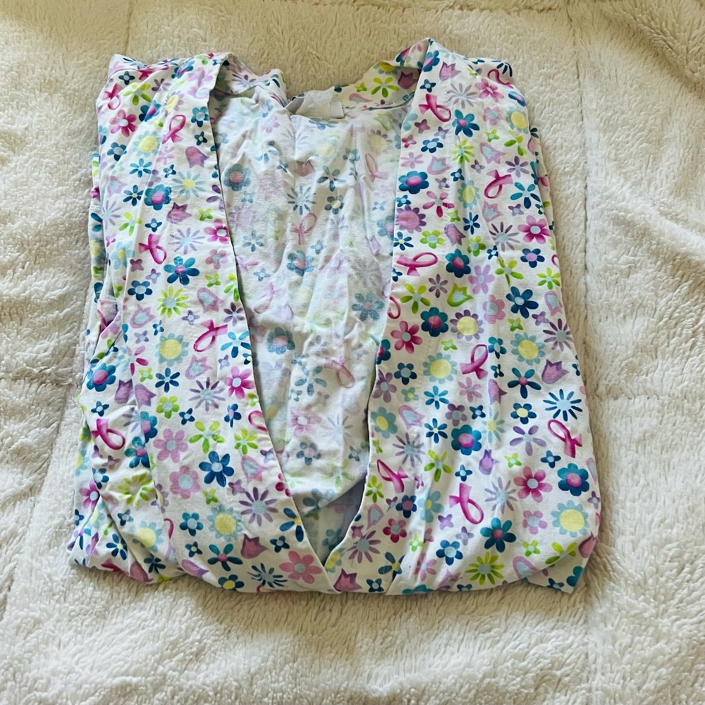 Peaches Scrub Uniform Button Down Top.